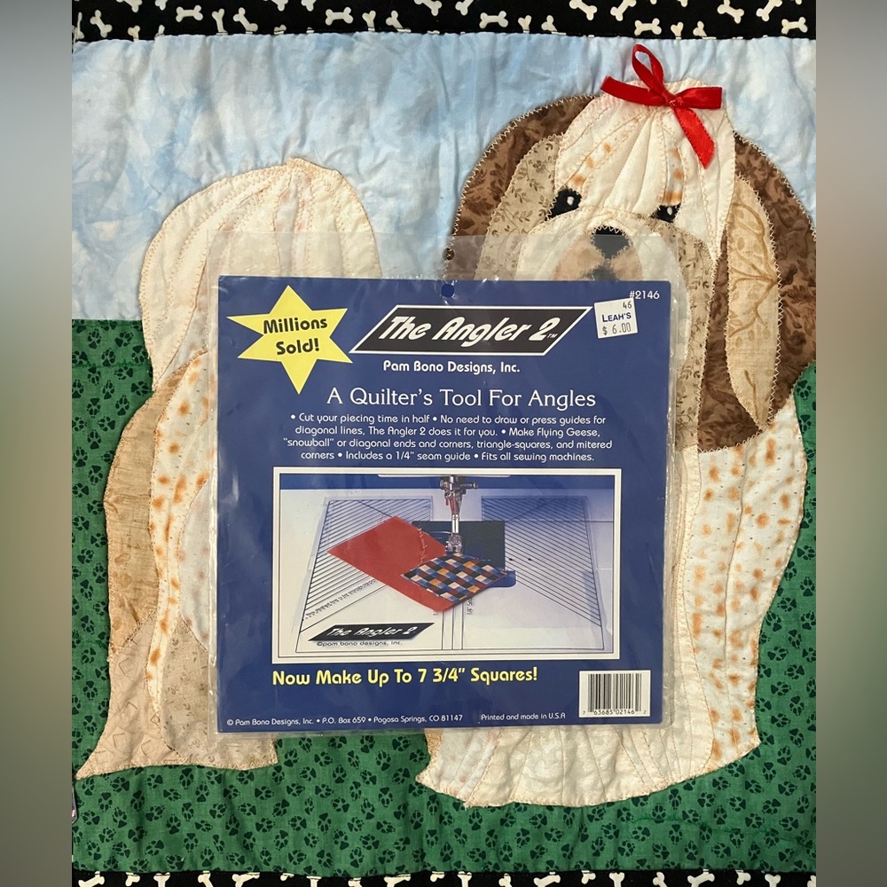 NWT The Angler 2 Pam Bono Designs, Inc. A Quilter’s Tool for Angles (Rare/Disc.)